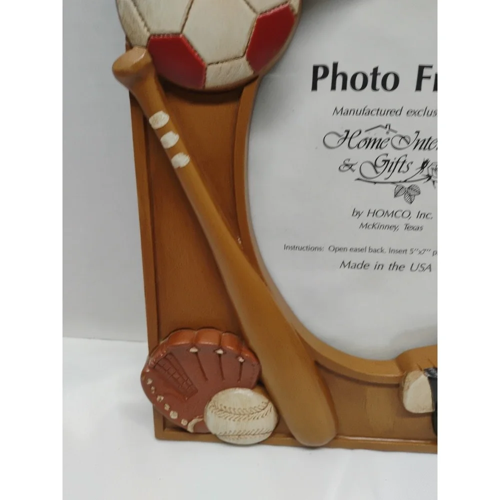 Home Interiors Homco Hanging Tabletop Sports Picture Photo Frame 5x7 Vintage - Picture 4 of 7